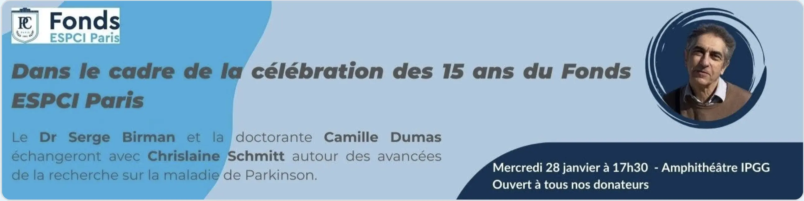 15 ans du Fonds ESPCI | ESPCI Alumni